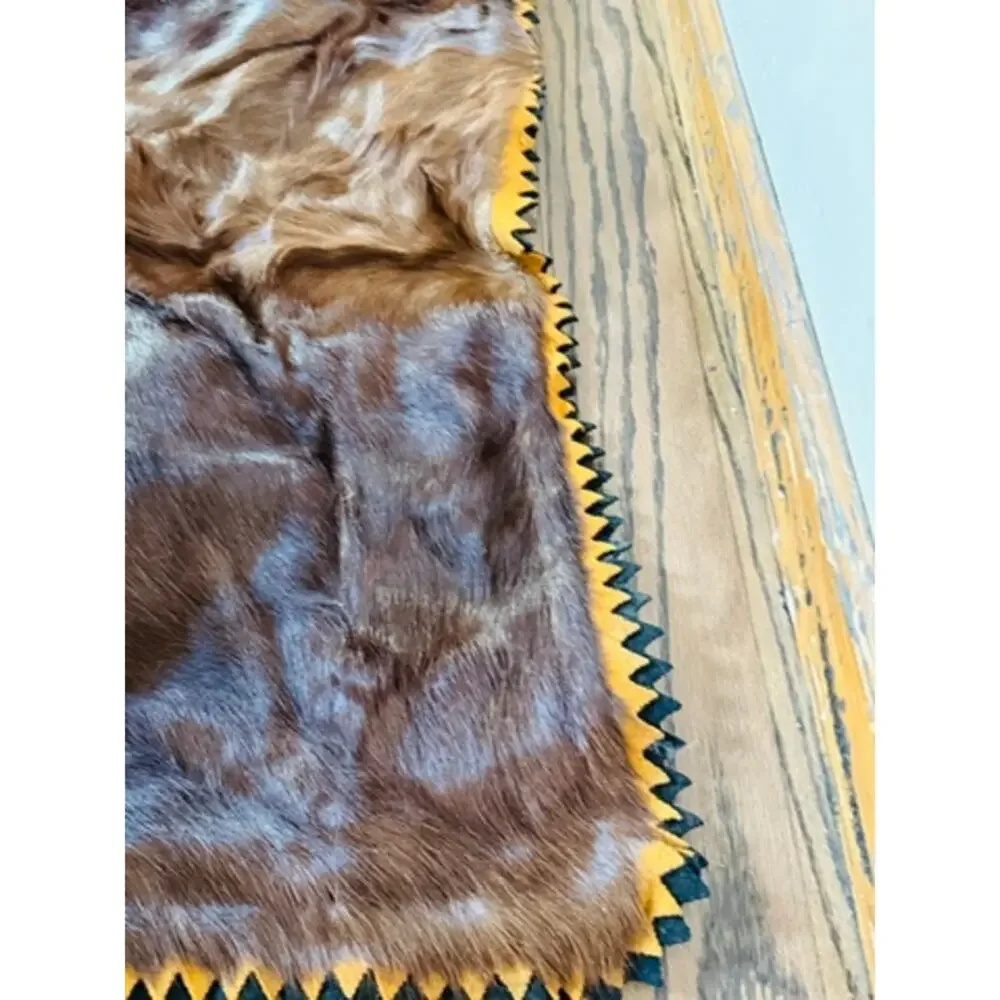 Antique Horse Hair Carriage Buggy Sleigh Wool Blanket by Edes Robe Tanning